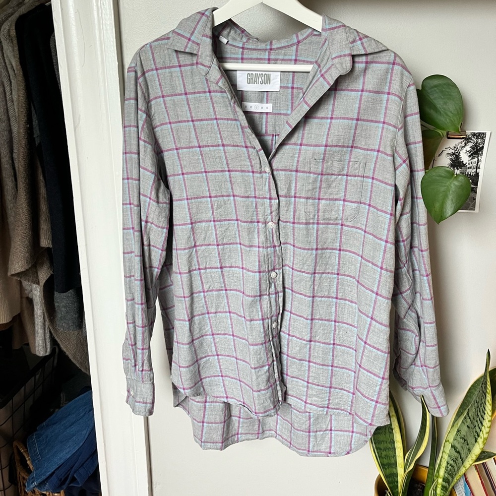100% cotton flannel style button up